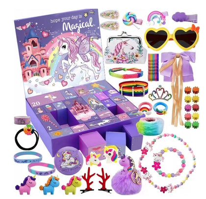 Adventes kalendārs ar rotaslietām meitenei