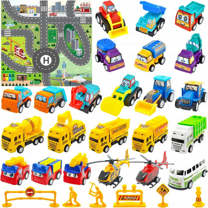 Adventes kalendārs ar rotaļu automašīnām