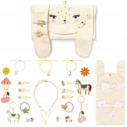 Adventes kalendārs - organizators ar rotaslietām meitenei