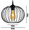 Griestu lampa Loft RETRO BLACK