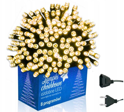 Elektrinė girlianda 300 LED, šiltai baltos spalvos