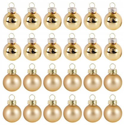 24 daļu Ziemassvētku eglītes rotaļlietu komplekts