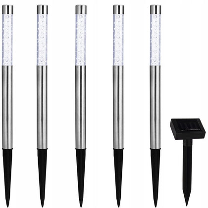 5 LED dārza lampiņas ar saules baterijām, 40 cm 