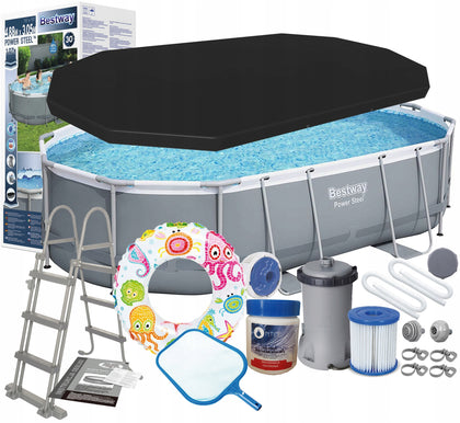 Stačiakampis baseinas Bestway Power Steel 488x305x107cm 10949 litrai