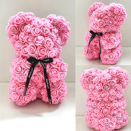 Meškiukas iš rožių 25cm