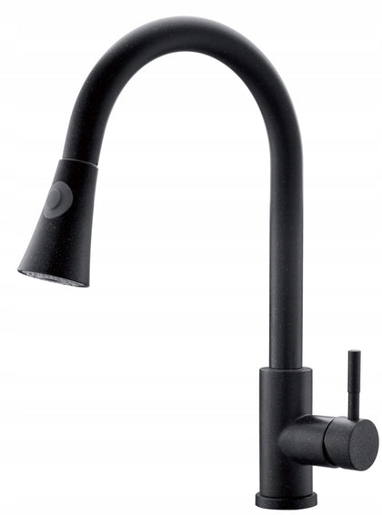 Arbo virtuves jaucējkrāns, melns, granīts