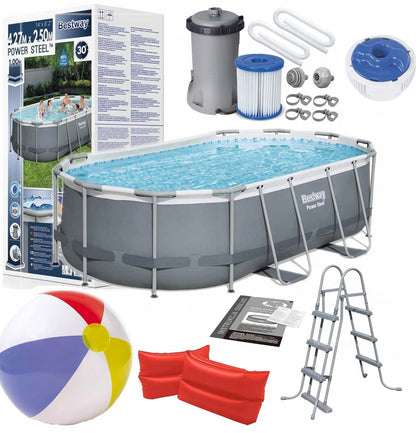 Bestway Power Steel taisnstūra baseins 427x250x100 cm, 7250 litri