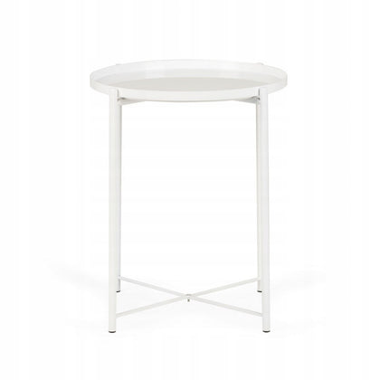 Baltas metalinis kavos staliukas