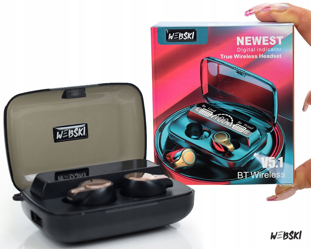 Webski M18 bezvadu Bluetooth 5.0 austiņas