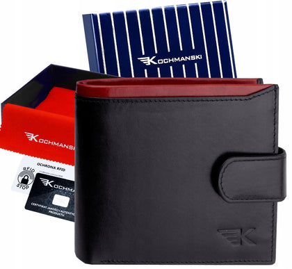 Vīriešu ādas maciņš ar pretaizdzīšanas aizsardzību