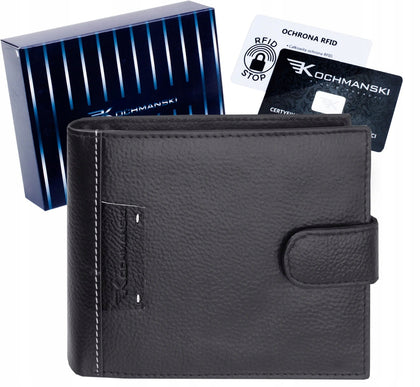 KOCHMANSKI vīriešu ādas maks ar RFID aizsardzību