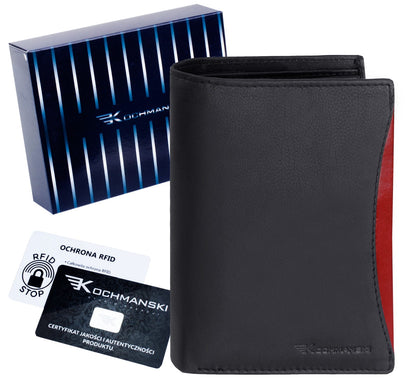 KOCHMANSKI vīriešu ādas maks ar RFID aizsardzību