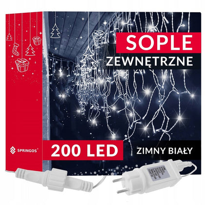 200 mikro LED Ziemassvētku vītnes - lāstekas