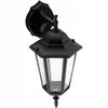 Dārza sienas lampa E27 IP44 melna 