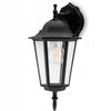 Dārza sienas lampa E27 IP44 melna 