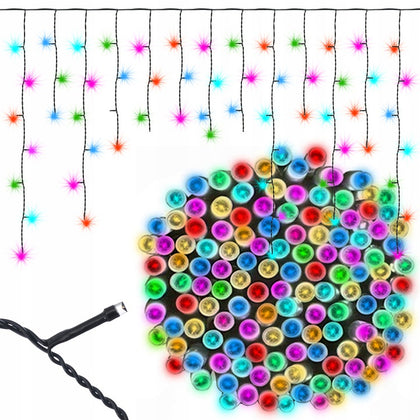200 LED RGB Ziemassvētku vītne - aizkars