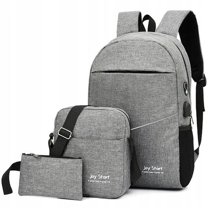 Skolas mugursoma ar USB pieslēgvietu