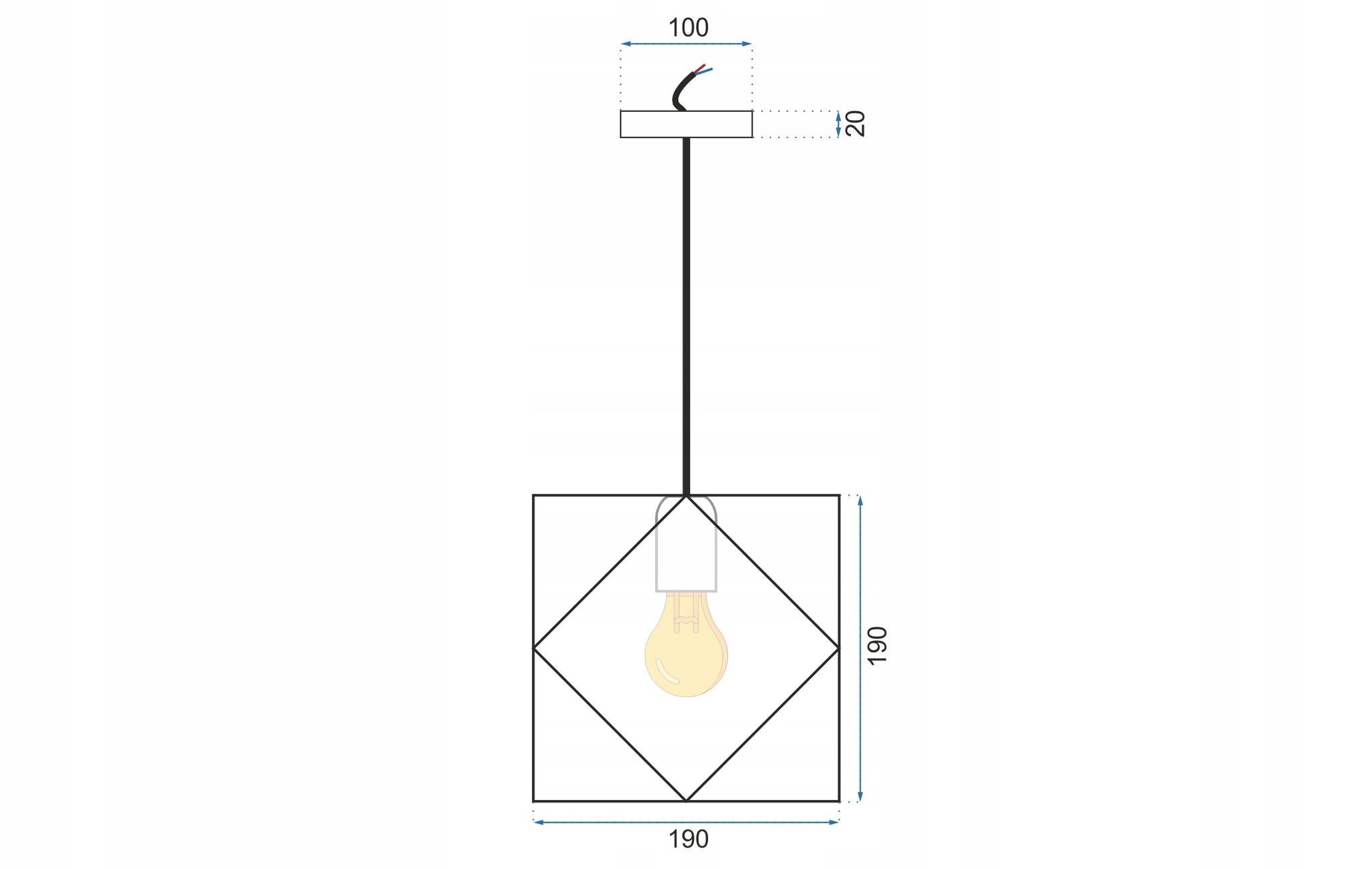 Piekaramā lampa Toollight Porto 