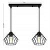 Griestu lampa Ledlux LX-1046 melna
