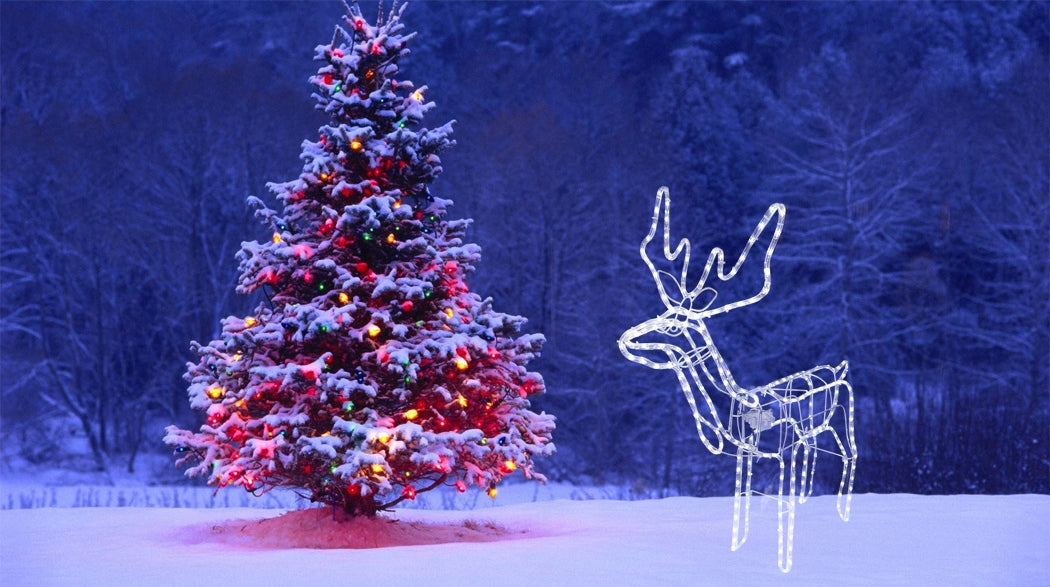 LED šiaurės elnias 80x97x42cm