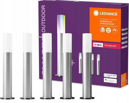 Apgaismojuma stabs Ledvnace ar integrētu LED avotu 36,5 cm sudrabkrāsas, A++,