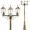 Dārza lampa 3xE27 laterna ar augstu stabu 2m augstumā 