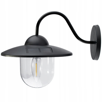 Fasadinis šviestuvas NNLED 0,5W juodas + saulės baterija