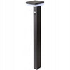 Taisnstūra dārza apgaismojuma stabs ar integrētu LED gaismas avotu un kustības sensoru, 80 cm, melns 