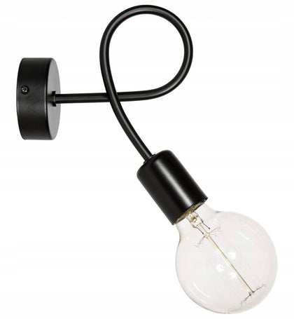 Sienas lampa E27 60W melna