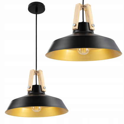 Griestu lampa SmartLED Wood, melna 