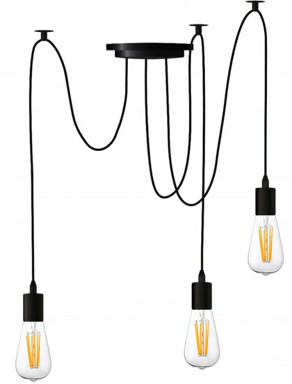 Griestu lampa ar zirnekļa piekaramo daļu 3x E27