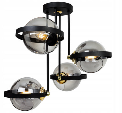 Griestu lampa ar stikla abažūru 4xE27 60W