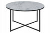 Apaļš kafijas galdiņš ar marmora virsmu