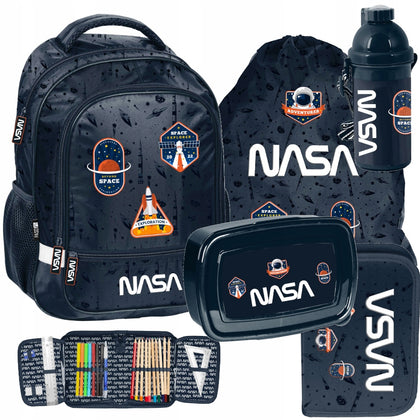 NASA skolas mugursoma ar aksesuāriem