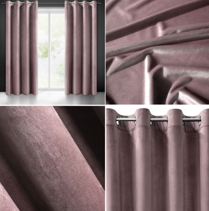 Nakts aizkari Eurofirany 140x250cm ar riņķiem