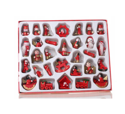 24 gab. Vintage Ziemassvētku eglīšu rotaļlietas