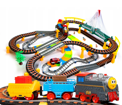 Elektriskais vilciens ar sacīkšu trasi