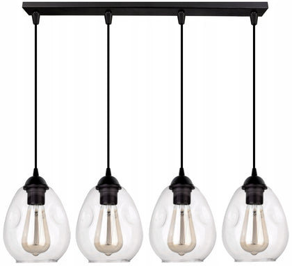 Stikla griestu lampa Plafond Chrome