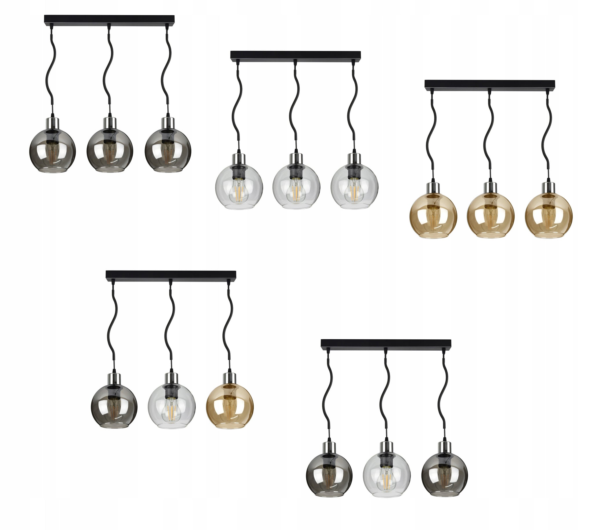 Pakabinamas šviestuvas Luxolar Spline E27 3x60W