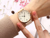 Moteriškas laikrodis su siauru dirželiu SLIM smėlio spalvos