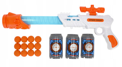 Rotaļu pistole ar putuplasta bumbiņām
