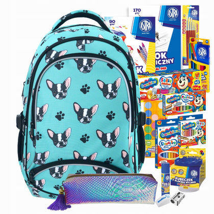 Skolas mugursoma INCOOD ar kancelejas preču komplektu