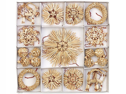 44 daļu Ziemassvētku eglītes rotaļlietu komplekts